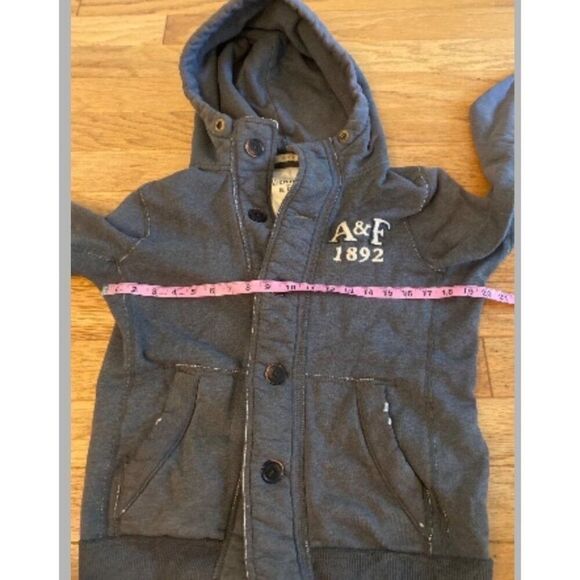 Abercrombie & Fitch women's grey muscle y2k Hooded Jacket size small - Picture 6 of 10